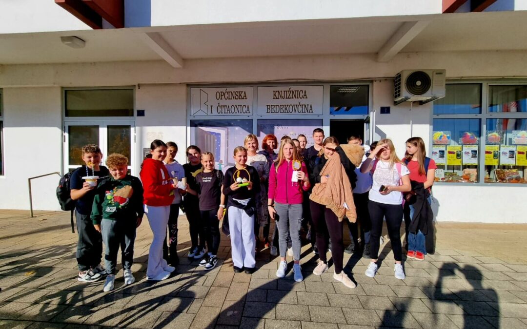 Učenici članovi INA Hrvatski jezik kroz igru posjetili Općinsku knjižnicu i čitaonicu u Bedekovčini