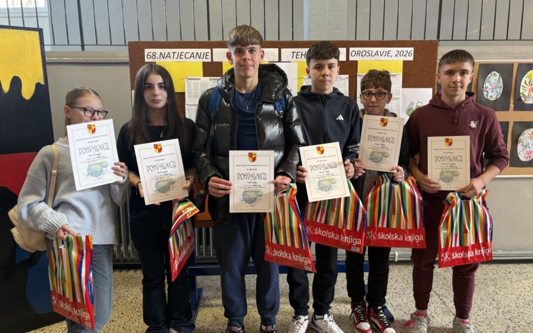Izvrsni rezultati naših učenika na Županijskom natjecanju Mladih tehničara!
